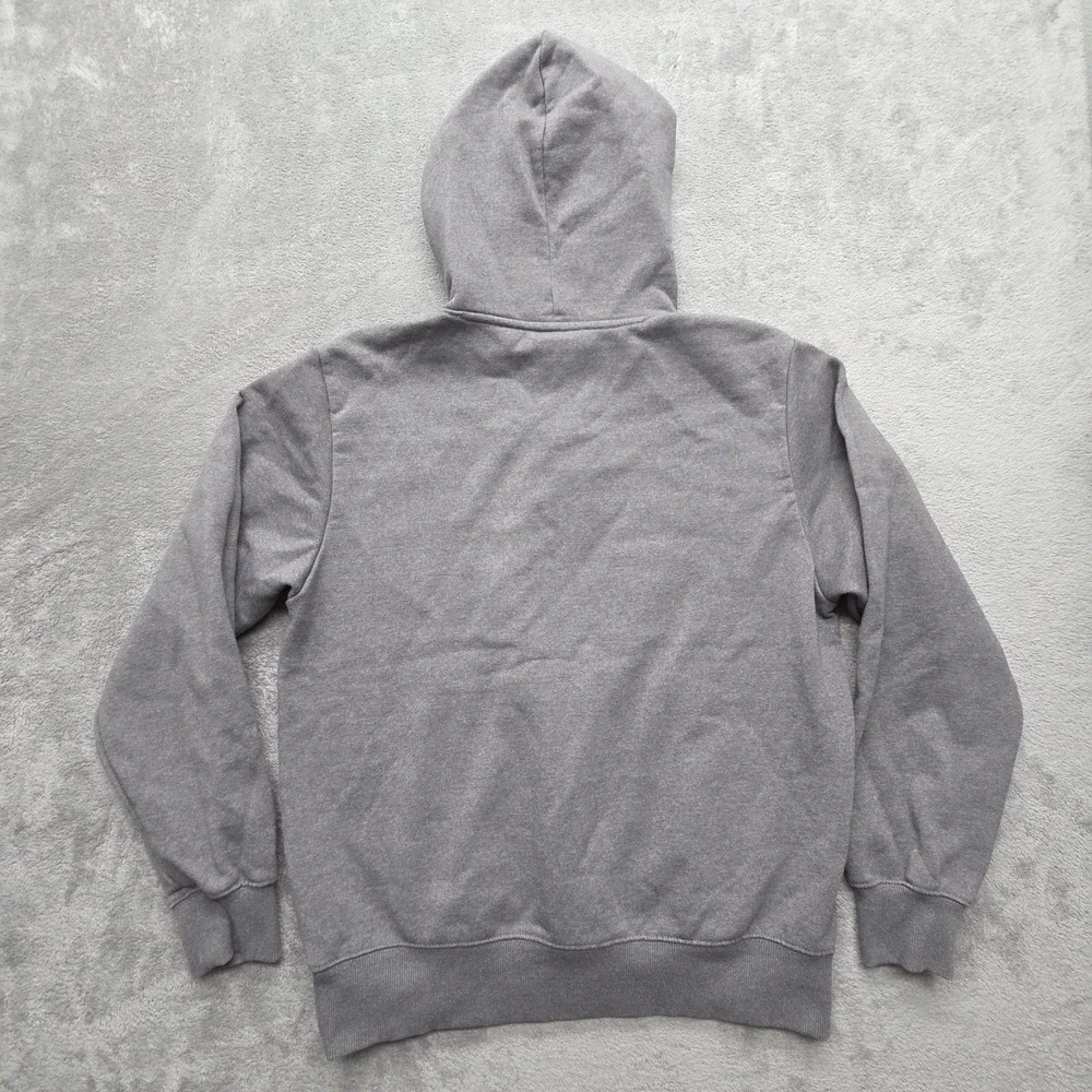 The North Face Hoodie Mens M Gray Pullover Hooded Pockets Heavyweight Fleece